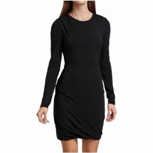 RAG & BONE Poppy Draped Mini Dress Slim Fit in Black NWOT - Picture 8 of 8